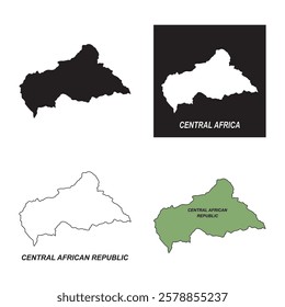 map of Central African countries vector illustration design