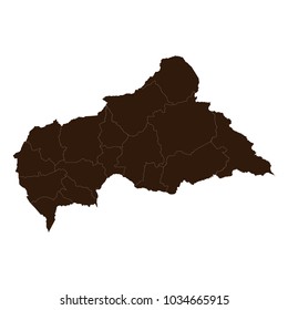 Map of Central African Republic.