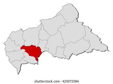 Map - Central African Republic, Ombella-M'Poko