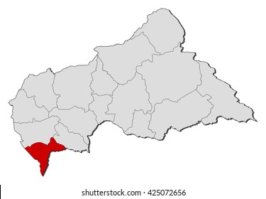 Map - Central African Republic, Sangha-Mbaere