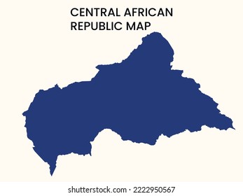 Map of Central African Republic, Solid Map of Central African Republic, Central African Republic vector Illustration, Map of Central African Republic with Colour. 