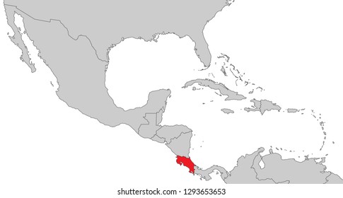 Map of Central America