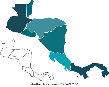 map central america guatemala, el salvador belize costa rica honduras nicaragua panama