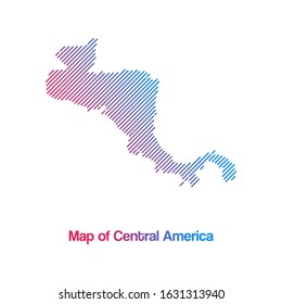 
Map of central america made with lines and gradient