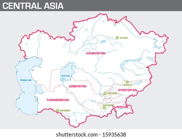 Map Of Central Asia