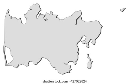 Map - Central Denmark (Denmark)