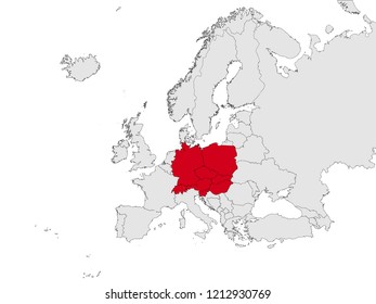 Map of Central Europe