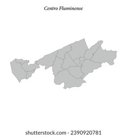 map of Centro Fluminense is a mesoregion in Rio de Janeiro state with borders municipalities