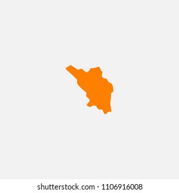 Map of Chaharmahal and Bakhtiari Province - Iran Vector Illustration