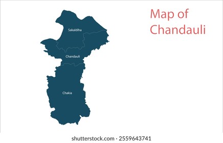 Map of Chandauli Distract, Chandauli District, Uttar Pradesh State, Republic of India, Government of  Uttar Pradesh, Indian territory, Eastern India, politics, village, tourism