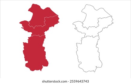 Map of Chandauli Distract district, Chandauli District, Uttar Pradesh State, Republic of India, Government of  Uttar Pradesh, Indian territory, Eastern India, politics, village, tourism