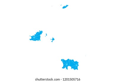 Map Channel Islands Polygonal Wire Frame Stock Vector (Royalty Free ...