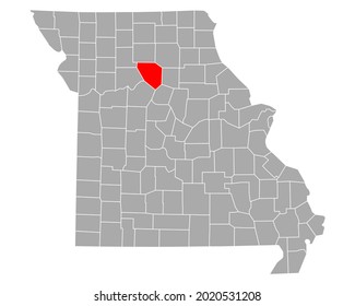 Map of Chariton in Missouri on white