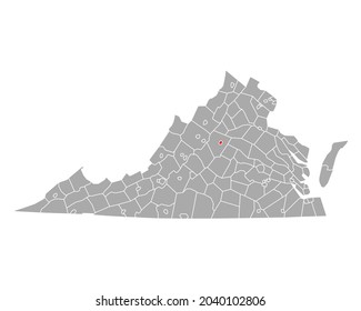 Map Of Charlottesville In Virginia On White