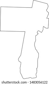 Map of Charlton County in Georgia state in USA