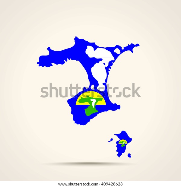 Map Chatham Islands Chatham Islands Flag Stock Vector Royalty Free