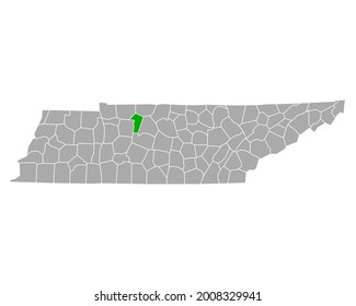 Map of Cheatham in Tennessee on white