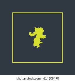 Map of Chelyabinsk Vector Illustration

