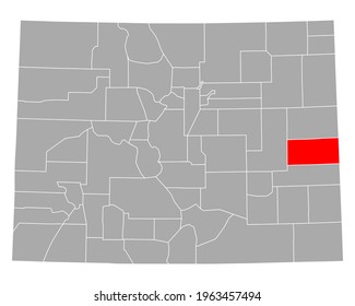 Map of Cheyenne in Colorado on white