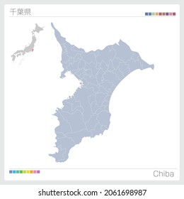Mapa de Chiba. Mapa de prefecturas en Japón