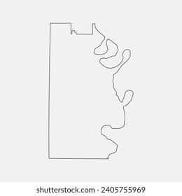 Map of Chicot County - Arkansas - United States outline silhouette graphic element Illustration template design
