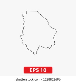 Map of Chihuahua, Mexico. Vector