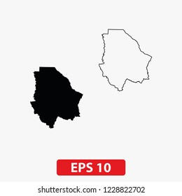 Map of Chihuahua, Mexico. Vector