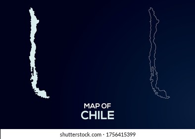 Map of Chile. Abstract design, vector illustration by using adobe illustrator. Chile isolated map.Chile Outline map. Editable Map design.