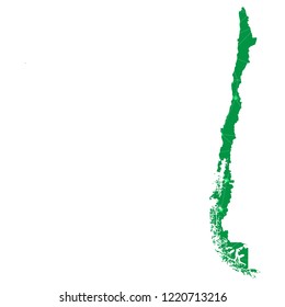 Map of Chile from Polygonal wire frame low poly mesh,Chile map Vector Illustration EPS10.