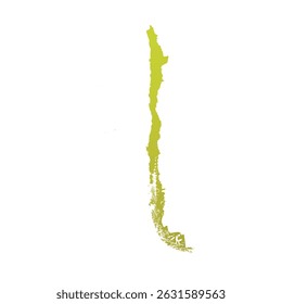 Map of Chile, sign silhouette. World Map Globe. Vector Illustration isolated on white background. South America continent.