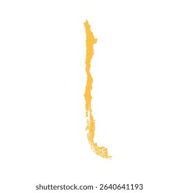 Map of Chile, sign silhouette. World Map Globe. Vector Illustration isolated on white background. South America continent.