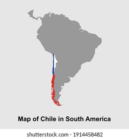 Map of Chile in South America isolated vector illustration