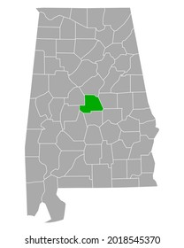 Map of Chilton in Alabama on white