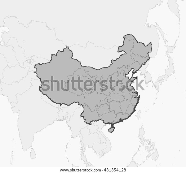 Map China Stock Vector (Royalty Free) 431354128 | Shutterstock