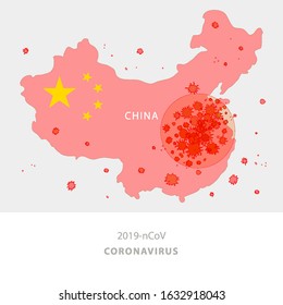 map of china coronavirus infographics vector virus infection 2019 ncov art