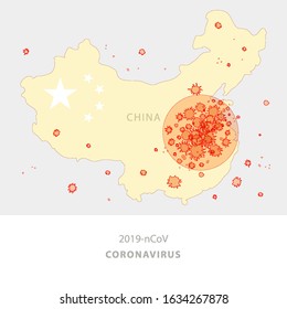 map of china coronavirus infographics vector virus infection 2019 ncov art