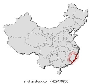 Map - China, Fujian