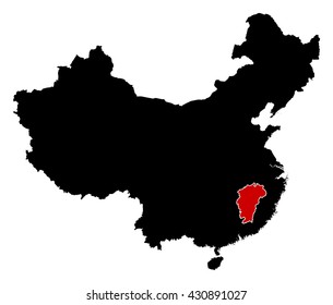 Map - China, Jiangxi