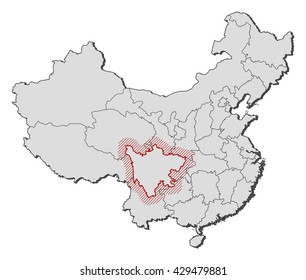 Map - China, Sichuan