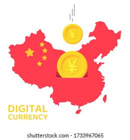 Map Of China That Is Like A Piggy Bank Of The World When China Adopted The Digital Currency Yuan.