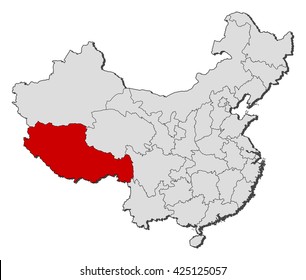 Map - China, Tibet
