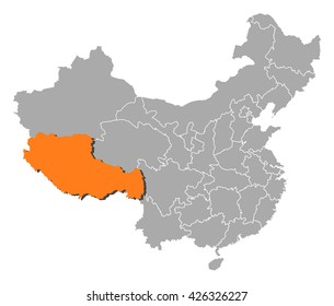 Map - China, Tibet