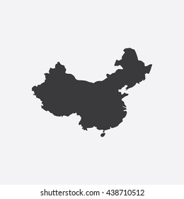 Map of China Vector Illustration