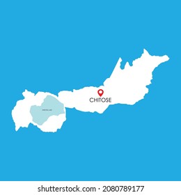 Map of Chitose in Hokkaido, Japan with location icon
