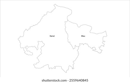 Map of Chitrakoot District Block, Chitrakooti District, Uttar Pradesh State, Republic of India, Government of  Uttar Pradesh, Indian territory, Eastern India, politics, village, tourism