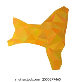 Map of Christmas Island - Gold Polygonal Design For Your. Vector illustration eps 10.