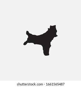 Map of Christmas Island graphic element Illustration template design
