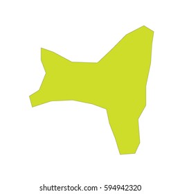 Map Christmas Island High color Green leaf