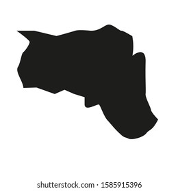 Map of Cienfuegos Region in Cuba