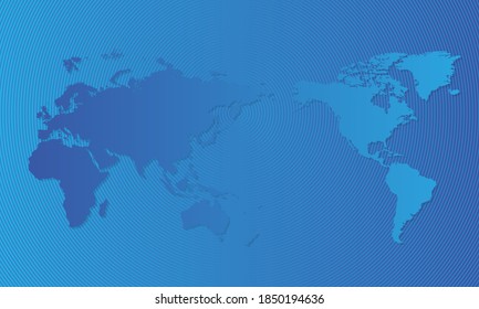 Mapa Círculo del planeta y red social global.